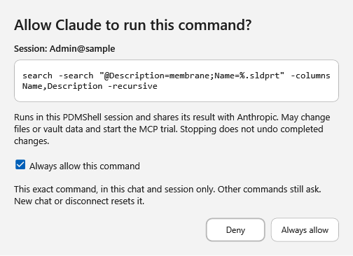Plain-command approval