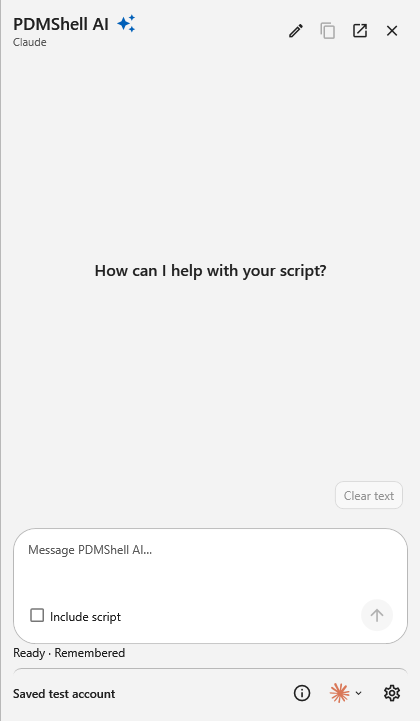 Saved AI connections with the provider-logo switcher