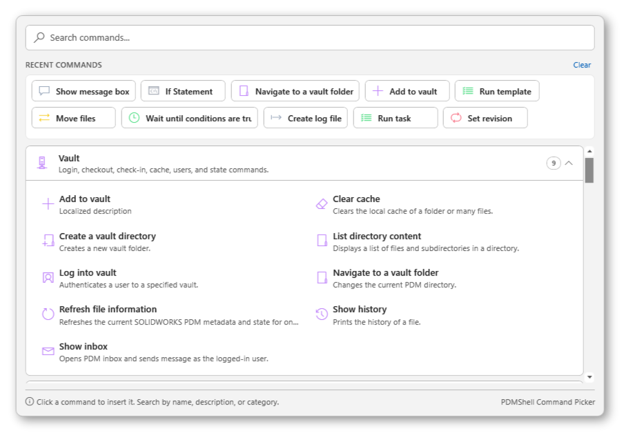 Theme-aware command picker
