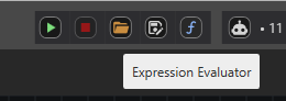 Expression Evaluator toolbar button in PDMShell