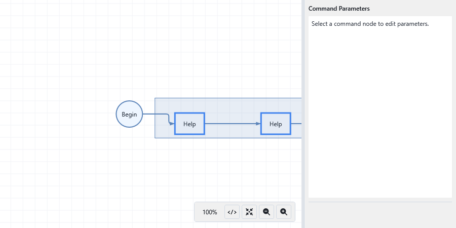 Ctrl-drag rectangle selecting actions in the 4.0.94 visual editor