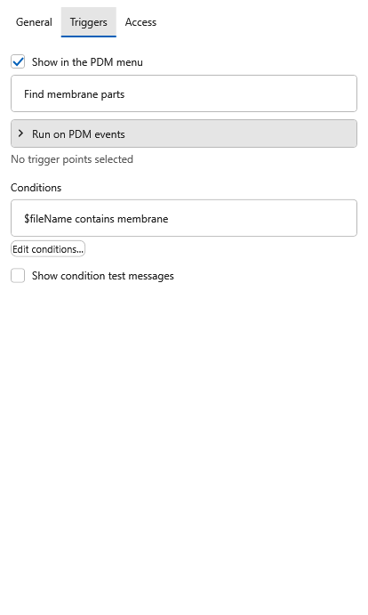 Triggers and conditions