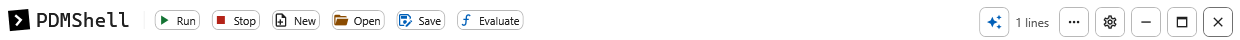 Evaluate on the main PDMShell toolbar