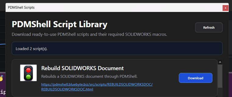 PDMShell Script Library