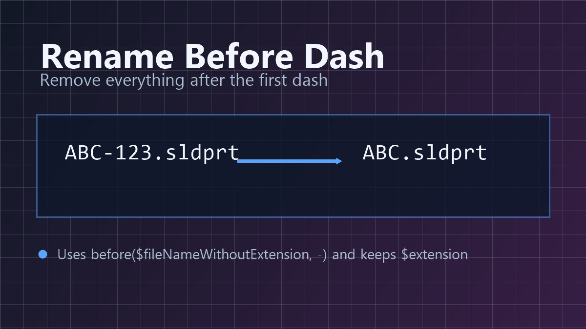 Rename Before Dash